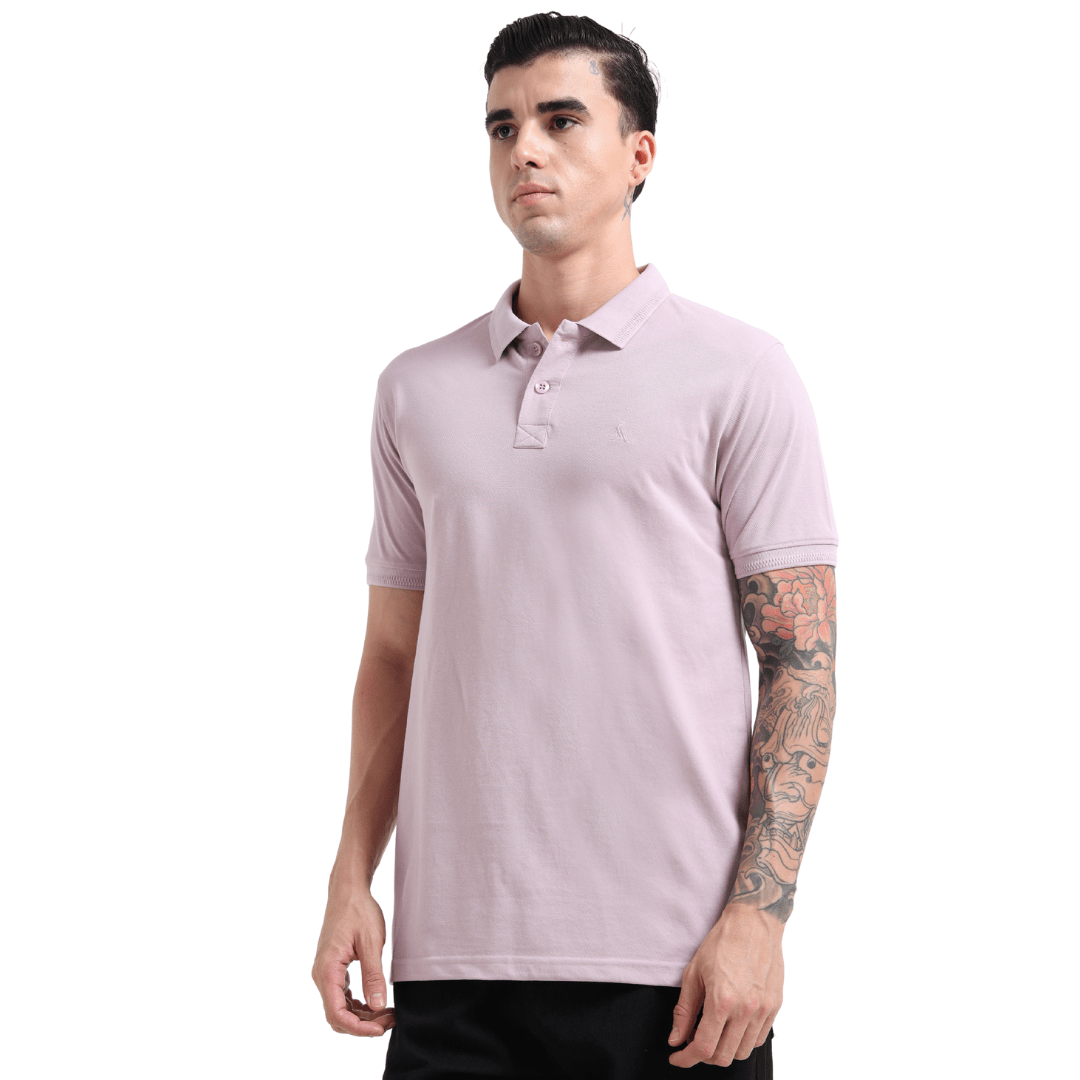 PREMIUM POLO | MEN | LIGHT MAUVE - Teestra