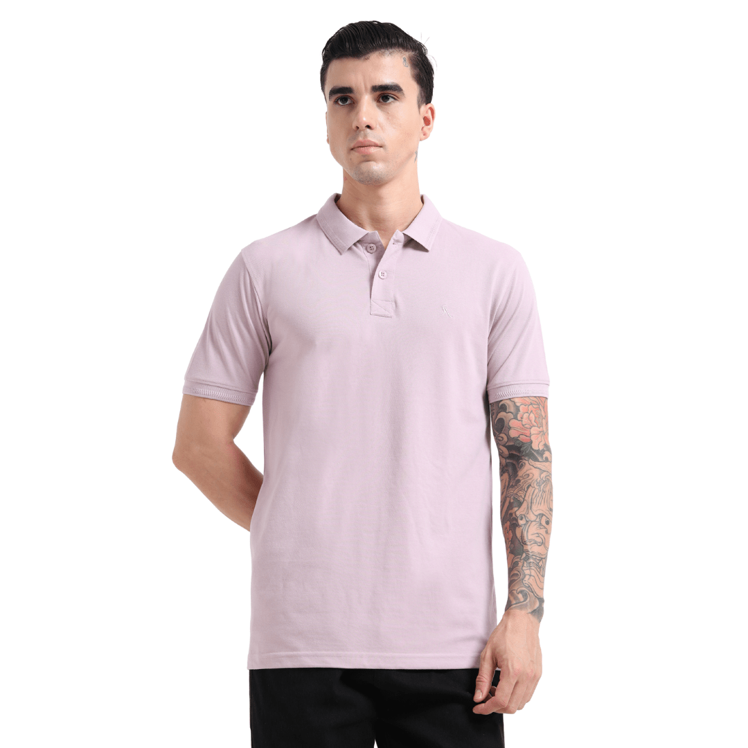 PREMIUM POLO | MEN | LIGHT MAUVE - Teestra