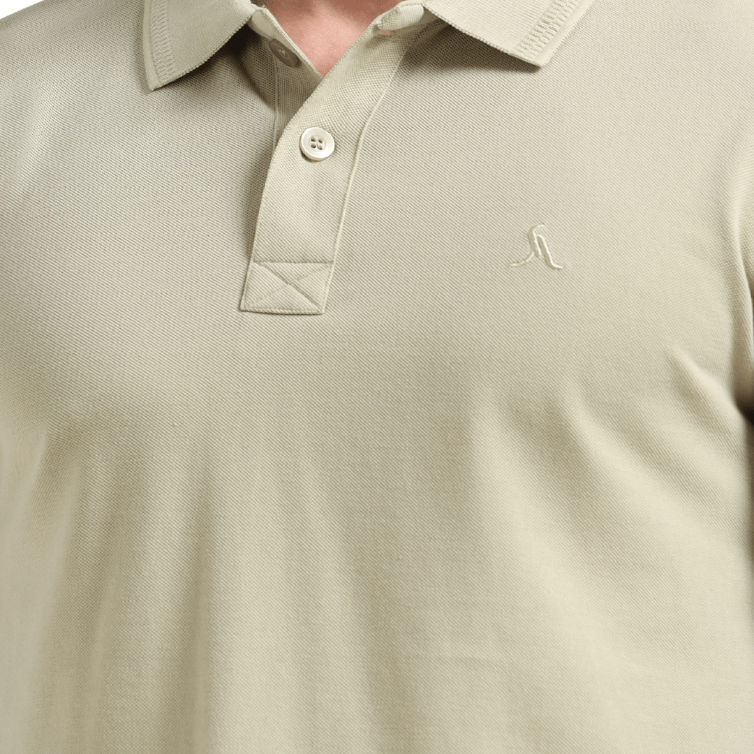 PREMIUM POLO | MEN | PALE TAUPE - Teestra