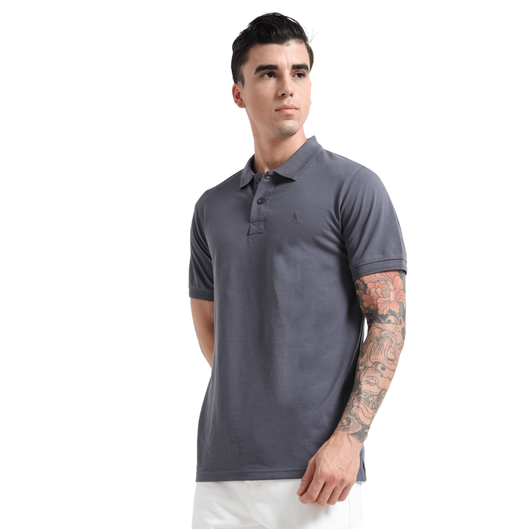 PREMIUM POLO | MEN | SHIP GREY - Teestra