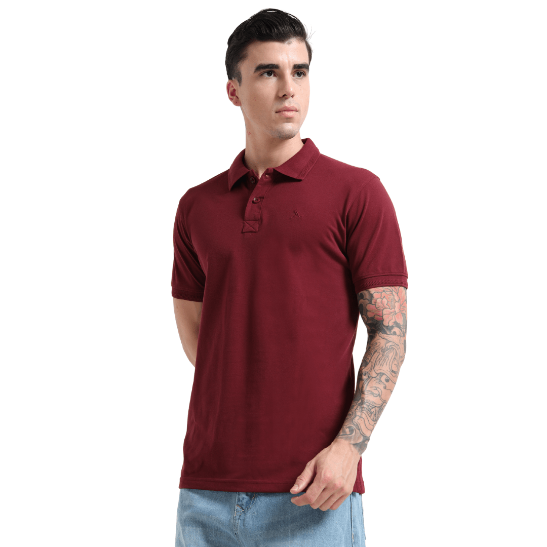 PREMIUM POLO | MEN | WINE BERRY - Teestra