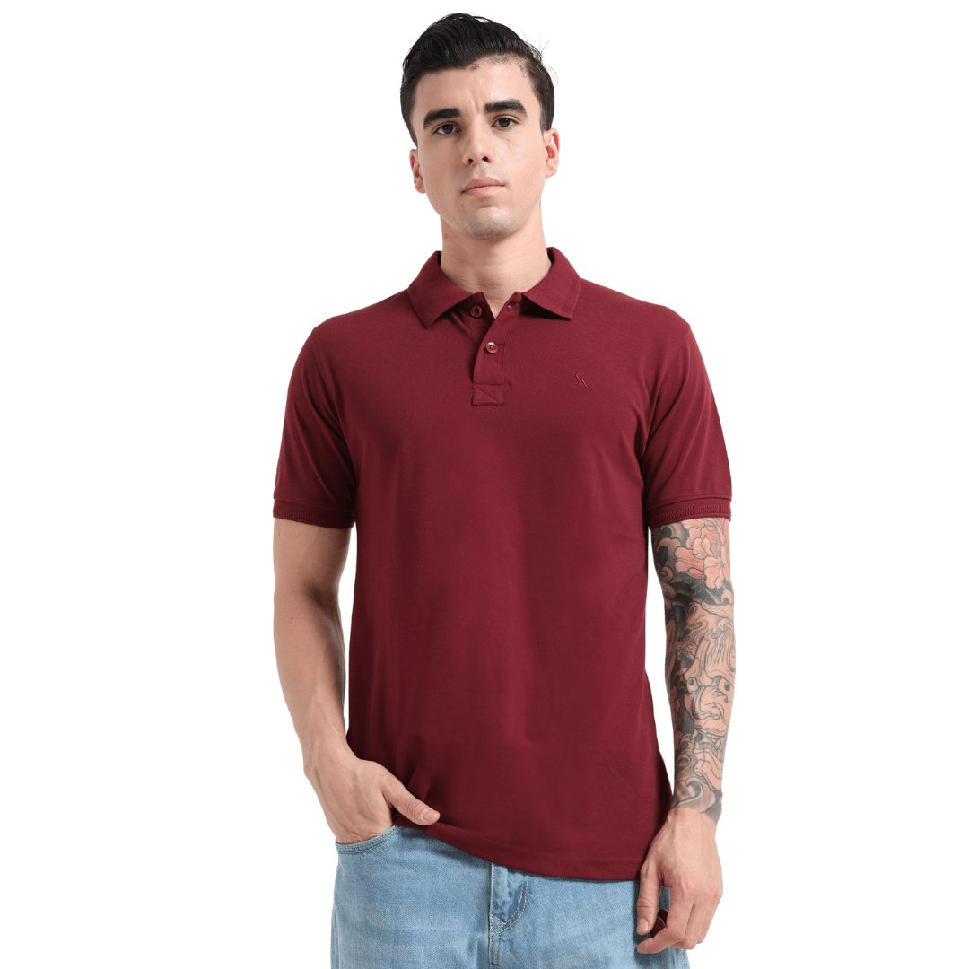 PREMIUM POLO | MEN | WINE BERRY - Teestra