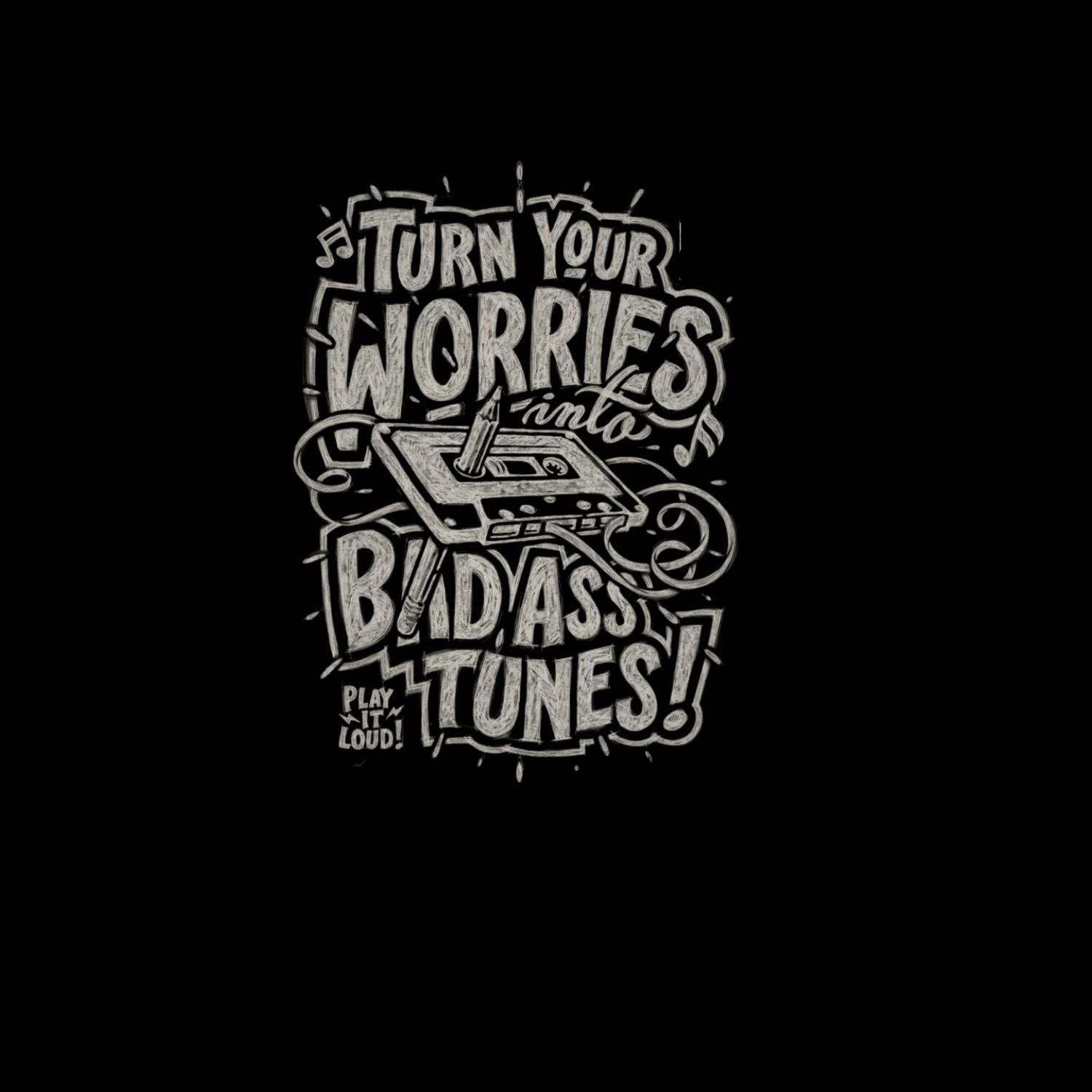 ROUND NECK | BLACK | BADASS TUNES - Teestra