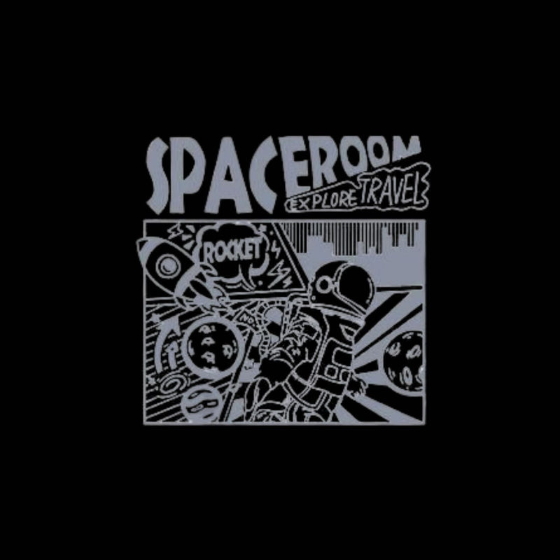 ROUND NECK | BLACK | SPACE ROOM - Teestra