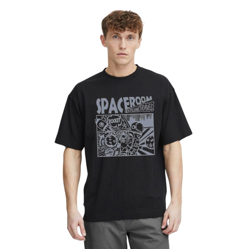ROUND NECK | BLACK | SPACE ROOM - Teestra