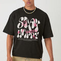 ROUND NECK | BLACK | STAY HAPPY - Teestra