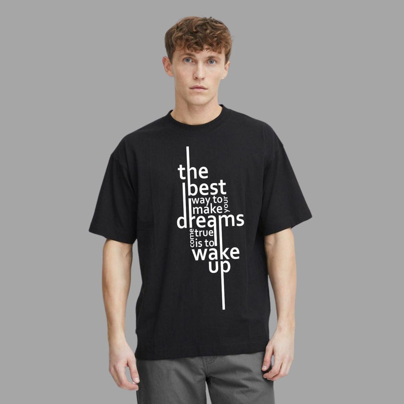 ROUND NECK | BLACK | WAKEUP - Teestra