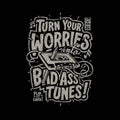 ROUND NECK | BLACK | WORRIES - Teestra