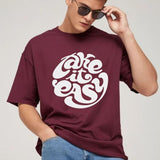 ROUND NECK | BURGUNY | TAKE IT EASY - Teestra