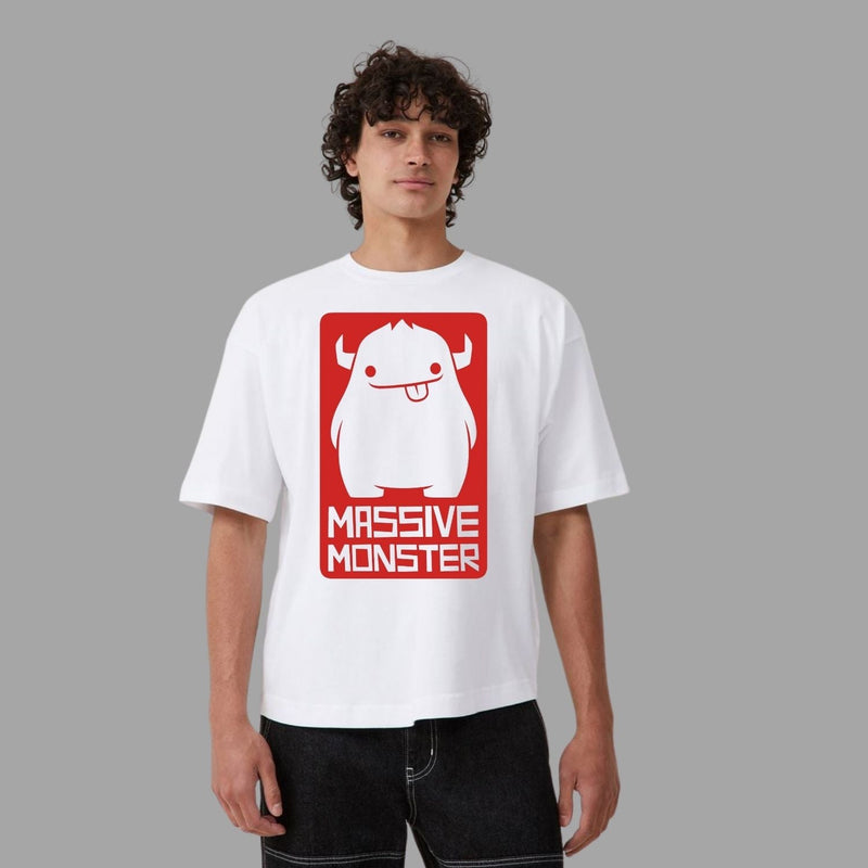 ROUND NECK | WHITE | MONSTER - Teestra