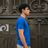 Royal Blue Plain Round Neck Tshirt - Teestra