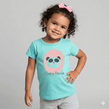 Sky Blue Cotton T-Shirt for Girls - Soft & Trendy Tees for Kids - Teestra