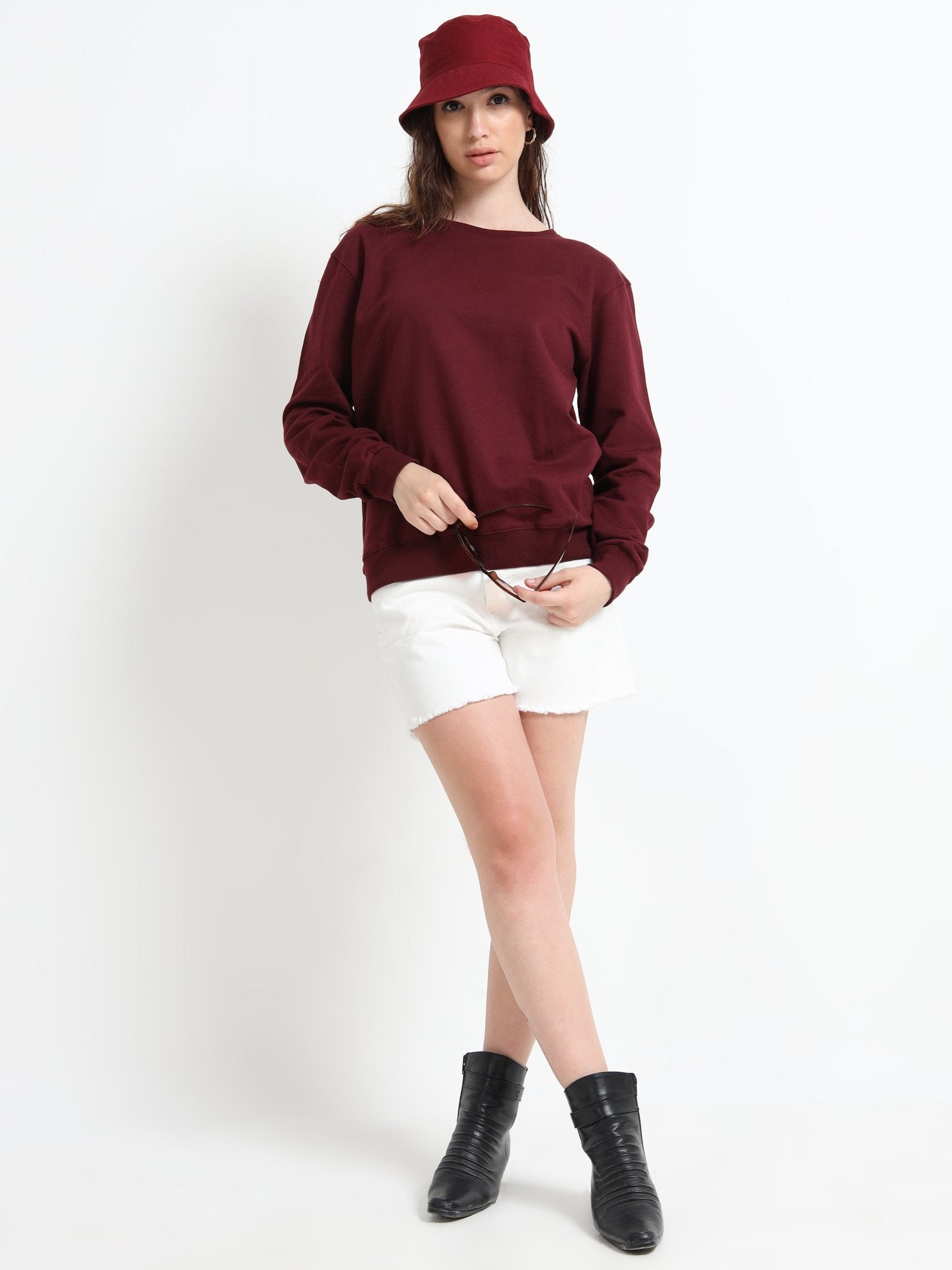 SWEATSHIRT | WOMEN | WINE - Teestra