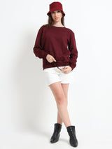 SWEATSHIRT | WOMEN | WINE - Teestra