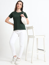 TOPS | WOMEN | FOREST GREEN - Teestra