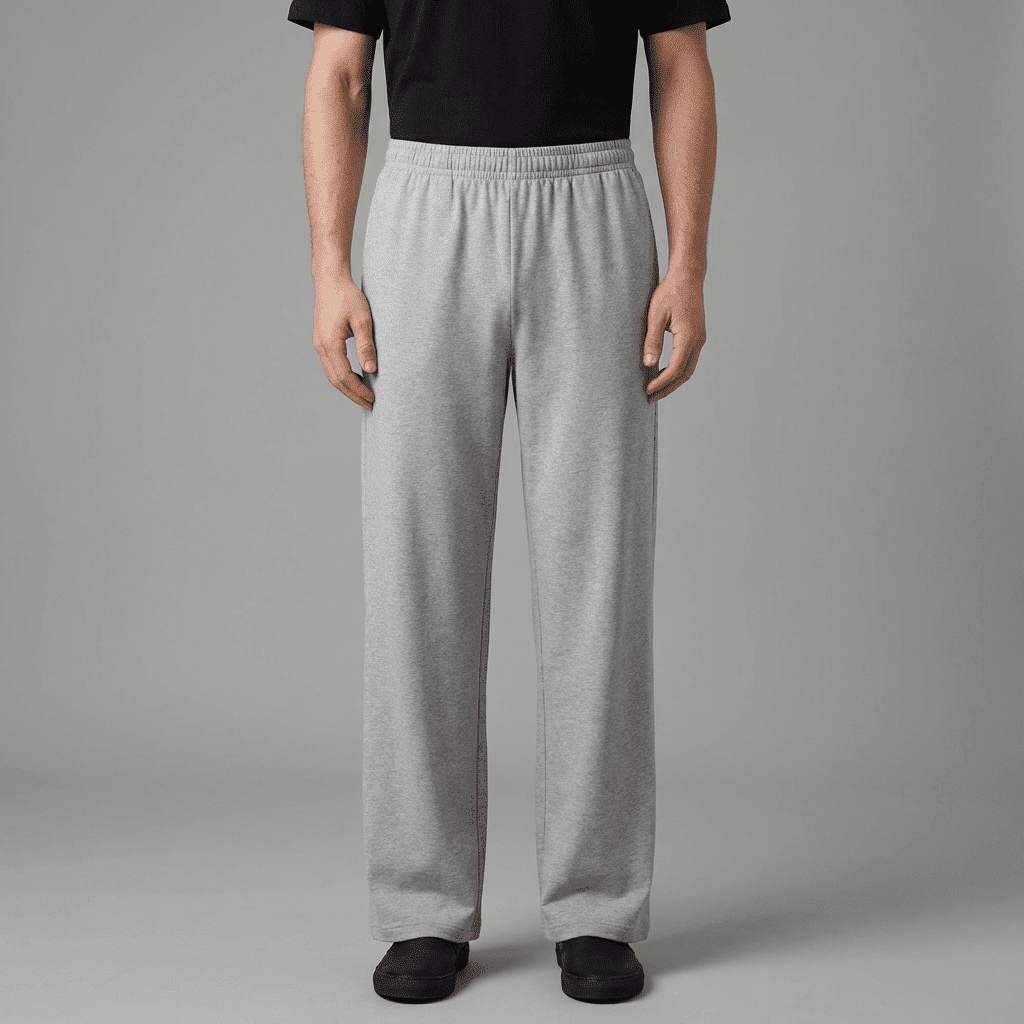 Unisex Cotton Parallel Pants | Breathable Casual Straight Fit Knits for Everyday Comfort | Grey - Teestra