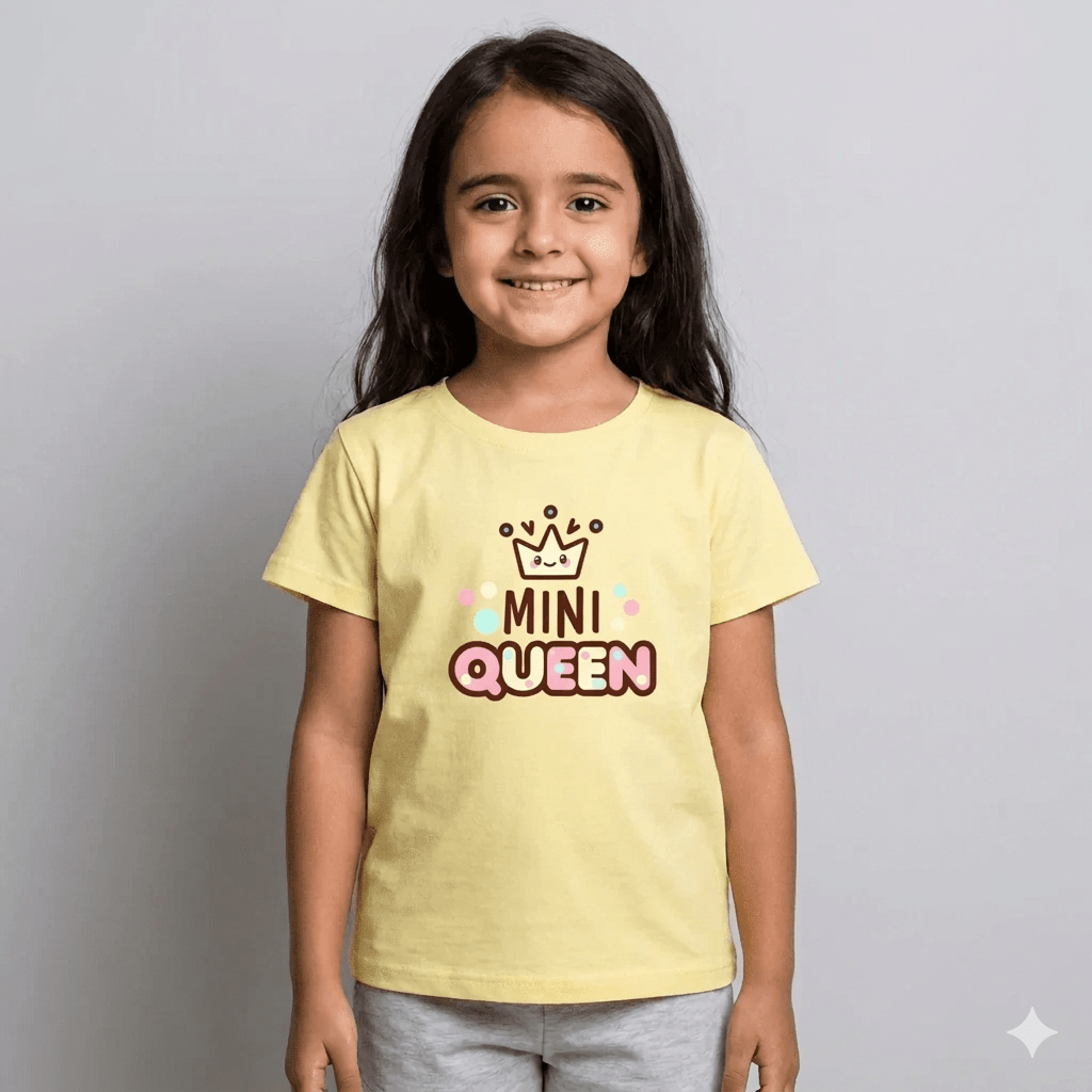 Yellow Cotton T-Shirt for Girls - Soft & Trendy Tees for Kids - Teestra