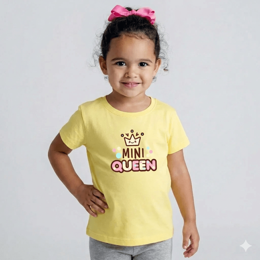 Yellow Cotton T-Shirt for Girls - Soft & Trendy Tees for Kids - Teestra
