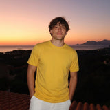 Yellow Plain Round Neck Tshirt - Teestra