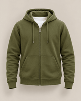 Zipper Hoodie | Olive - Teestra