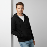 Zippered Hoodie | Black - Teestra