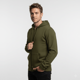 Zippered Hoodie | Olive - Teestra