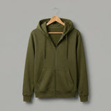 Zippered Hoodie | Olive - Teestra