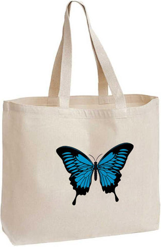Butterfly printed Cotton Canvas Tote Bag - Teestra