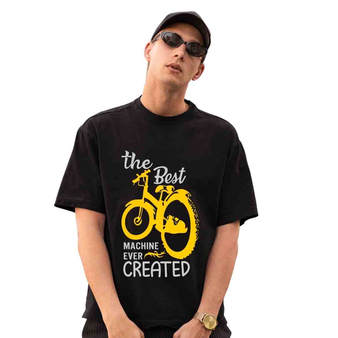 OVERSIZED | MEN | BLACK | BICYCLE - Teestra